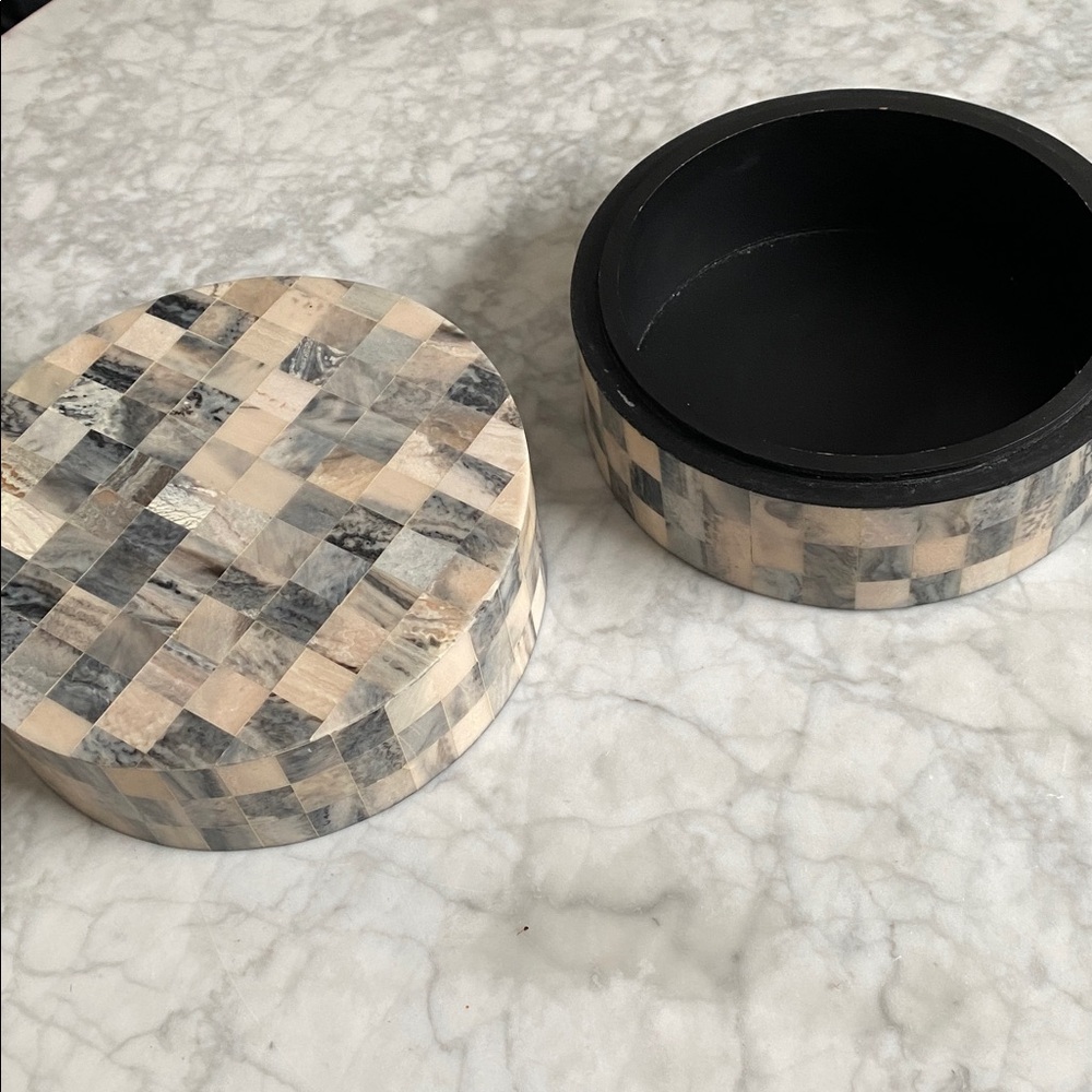 CB2 Resin Round Decorative Box - Picture 4 of 11